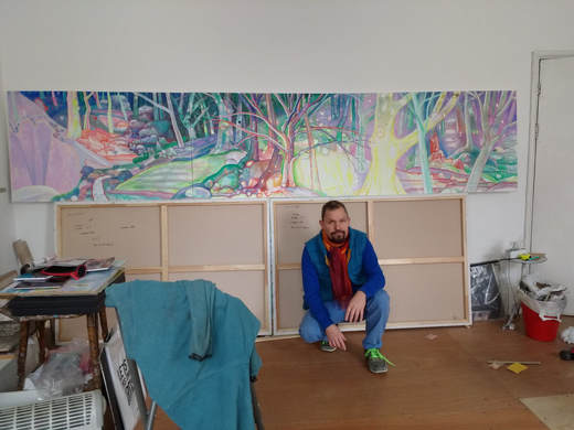 Nahem Shoa in his studio